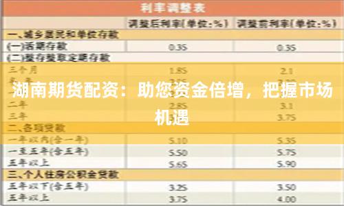湖南期货配资：助您资金倍增，把握市场机遇